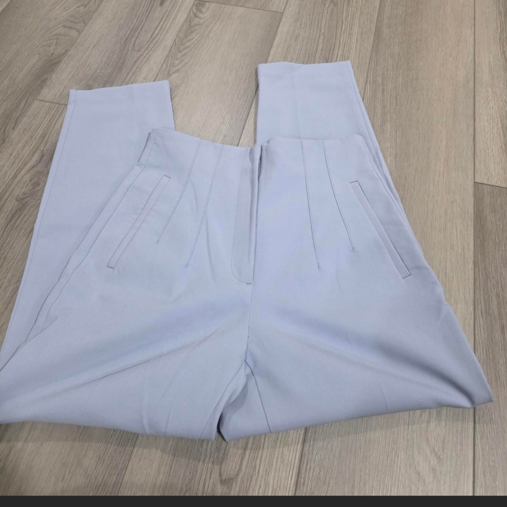 Zara High Waisted Straight Leg Trousers